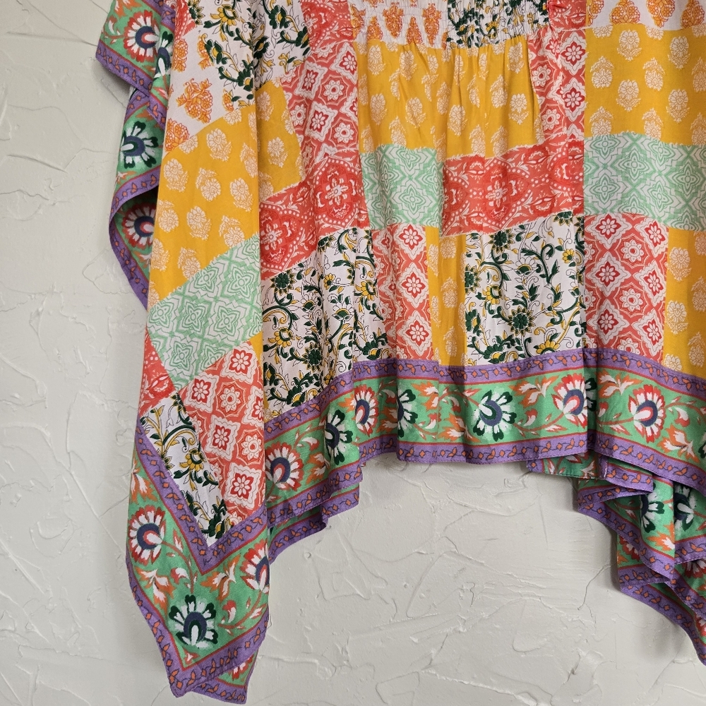 Tolani Collection Patchwork Boho Yellow Pink Kimo… - image 7